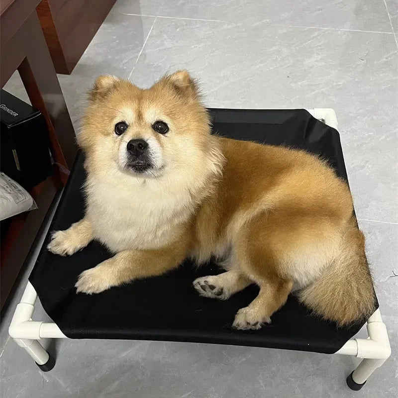 Pet Camping Bed, Elevated Bed for Dogs, Folding Puppy Camping Bed, Portable Washable Puppy Bed, Dog or Cat Hammock