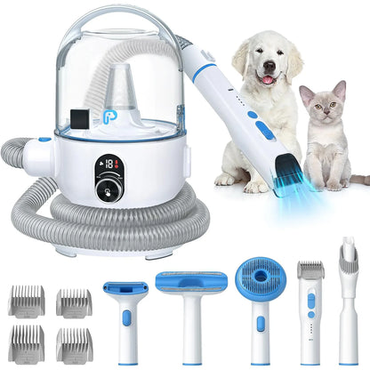 Deluxe Pet Grooming Kit, 2L Vacuum Suction 99% Pet Hair, Professional Quiet Dog Grooming, Vacuum Kit with 5 Grooming Tools