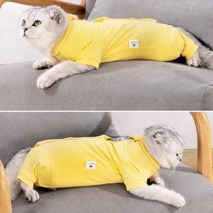 Cat Recovery Suit, Dog Onesie, After Surgery Wear, Wounds, Anti-Licking E-Collar Cone Alternative ,Pajamas, Bodysuit, Prevent Shedding