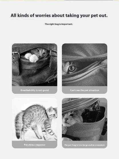 Crossbody Breathable Pet Bag, Large Capacity Dog Bag, Pet Supplies, Exclusive Portable Crossbody Cat Bag