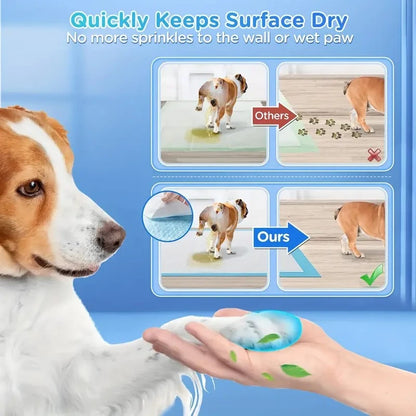 100/50/40PCS Dog Pee Pads, Leak-Proof Quick-Dry Design, for Potty Training, Absorbent Puppy Diapers, Disposable Dogs Supplies