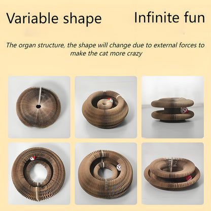 Cat Scratching Board with Bell – Corrugated Paper Toy, Durable Scratch Pad for Cats, Interactive Play & Stress Relief