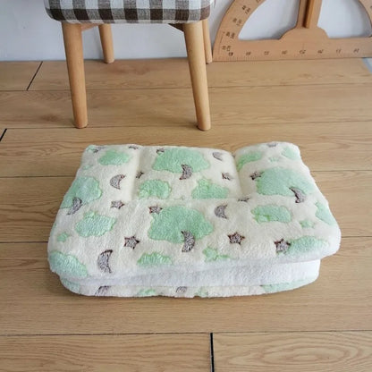 Thickened Sleeping Mat, Flannel Pet Mat, Dog Bed Cat Bed, Dog Blanket Mat, Puppy Kitten Pet Bed, For Small to Large Dogs, Pet Supplies