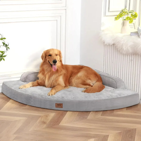 XL Orthopedic Dog Bed, EggCrate Memory Foam, Dog Beds with Removable Washable Cover, Waterproof Pet Beds, NonSlip Bottom