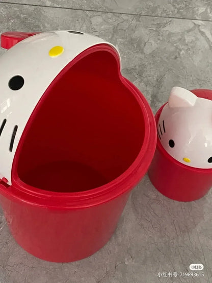 New Hello Kitty Dustbin, Trash Can, Rubbish Bin, Garbage/Trash Paper Basket, Living Room Bedroom