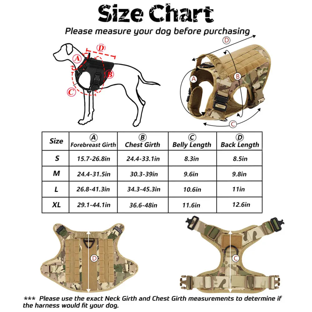 Large Dog Harness And Leash Set, Pet German Shepherd Malinois, Training Walking Vest, Dog Harness And Collar For Medium Large Dogs