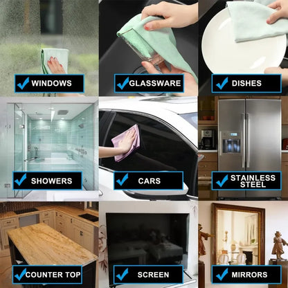 Magic Fish Scale, Streak Free, Microfiber Cleaning Cloths, Lint Free for Glass, Window, Car, Mirror