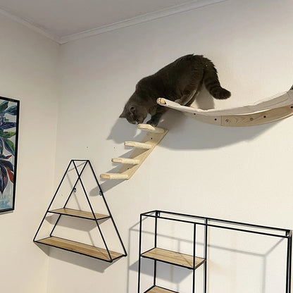 Cat Wall Furniture, Climbing Shelf, Wall Mounted Steps Stairway, With Sisal Rope Scratching, Grinding Claws for Most Kittens & Cats