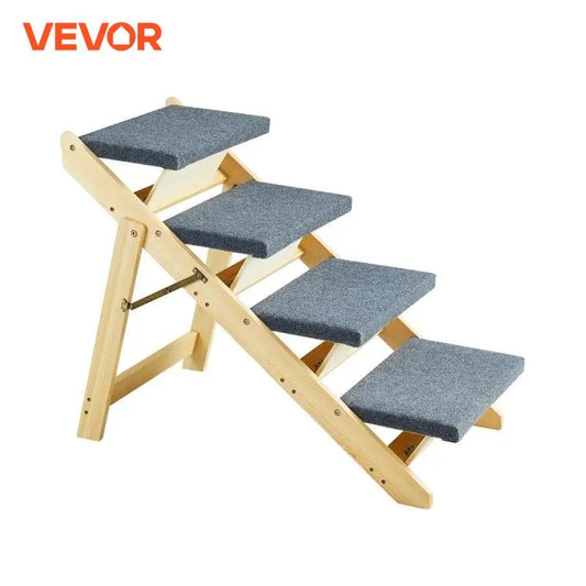 Wooden Pet Steps/Ramp Combo, Foldable, Fabric Covered
