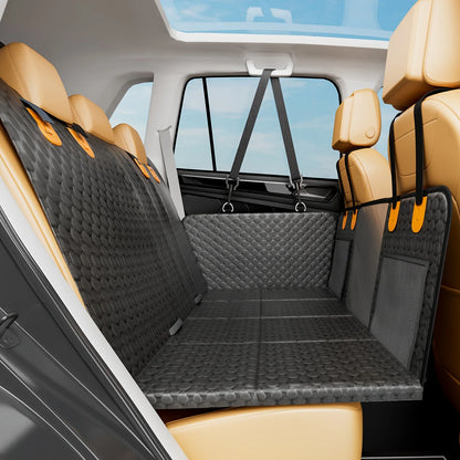 Dog Car Seat Cover for Back Seat, Hard Bottom Back Seat Extender for Dogs, Hammock for Car