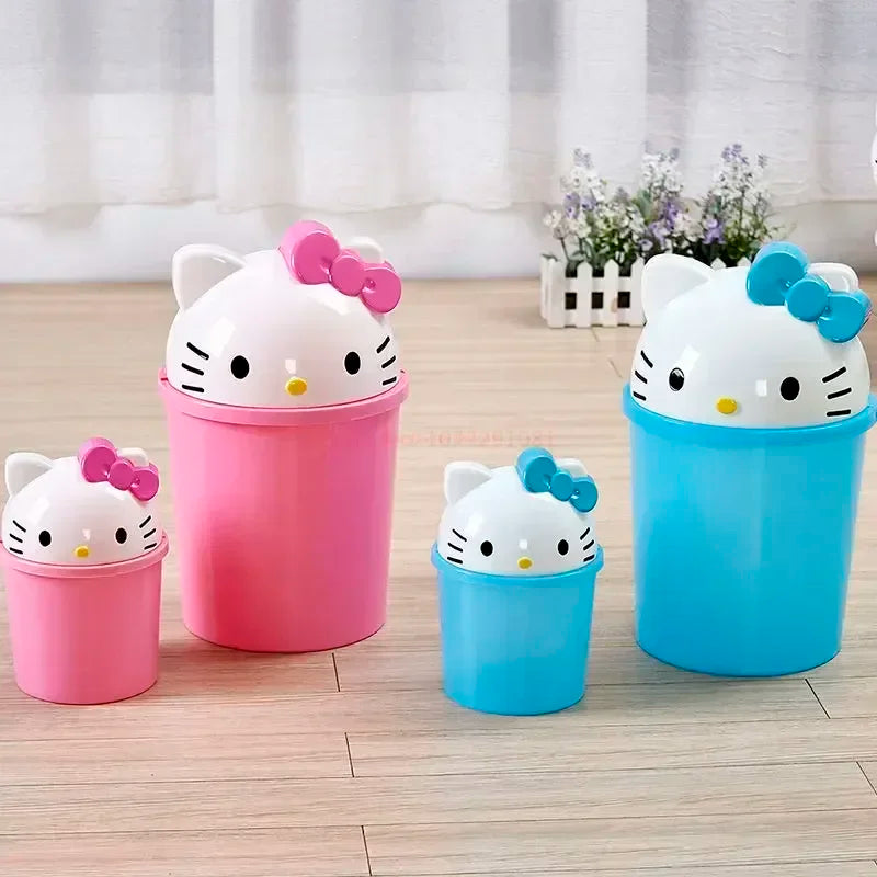 New Hello Kitty Dustbin, Trash Can, Rubbish Bin, Garbage/Trash Paper Basket, Living Room Bedroom