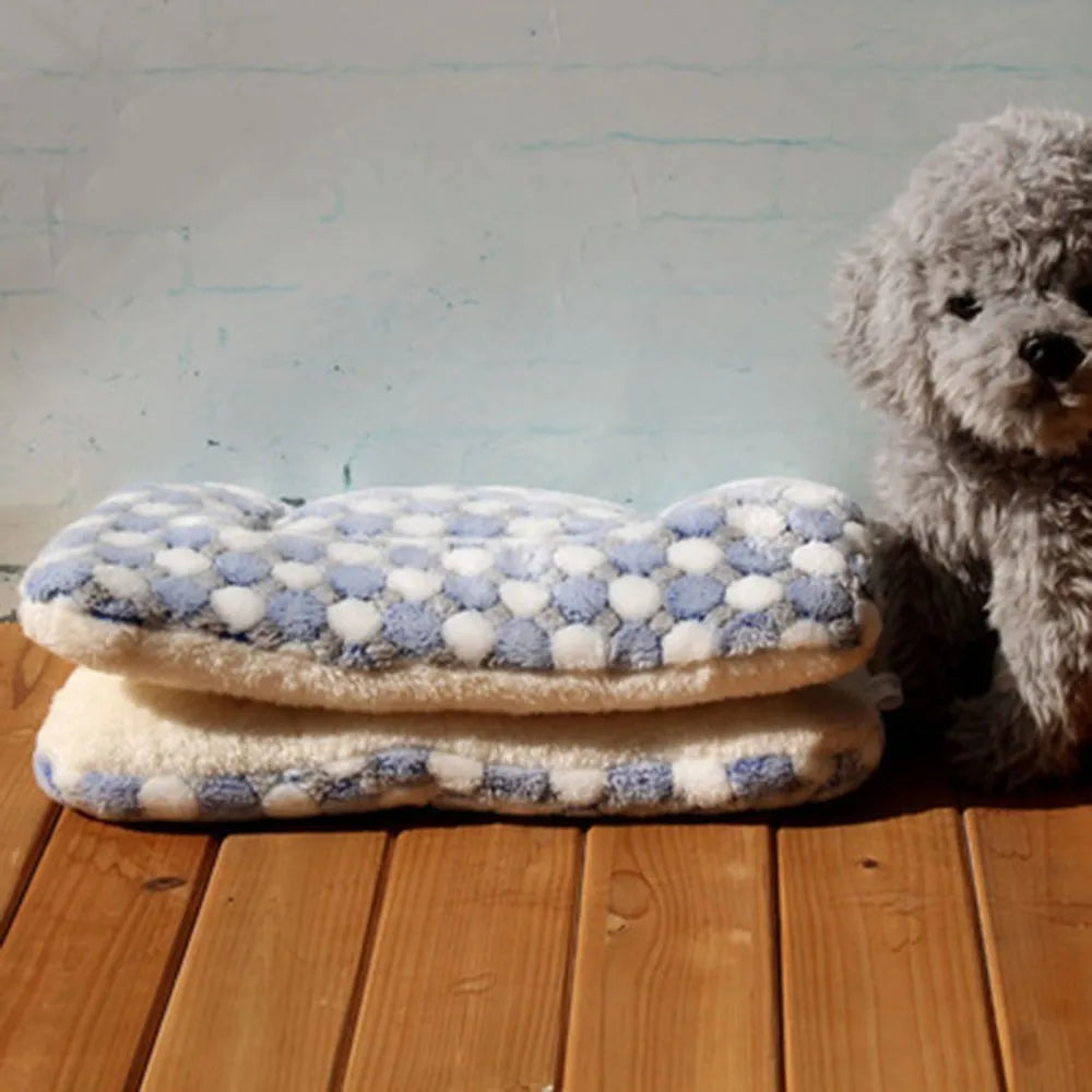 Thickened Sleeping Mat, Flannel Pet Mat, Dog Bed Cat Bed, Dog Blanket Mat, Puppy Kitten Pet Bed, For Small to Large Dogs, Pet Supplies