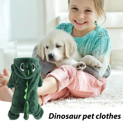 Dinosaur Cat And Dog Hoodies, Pet Clothes, Funny Costume for Christmas, Soft and Warm Pet Clothes, Funny Costume for Dog and Cat