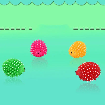 Realistic Hedgehog, Soft Squeaky Small Dogs/Puppies, Rubber Chew Toy, Training, Bite Teeth Cleaner