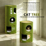 Three-Story Felt Cat Tree, Scratching Boards And Comfortable Caves, Multi-Story Cat Apartment Tower