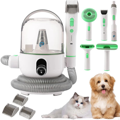 Deluxe Pet Grooming Kit, 2L Vacuum Suction 99% Pet Hair, Professional Quiet Dog Grooming, Vacuum Kit with 5 Grooming Tools
