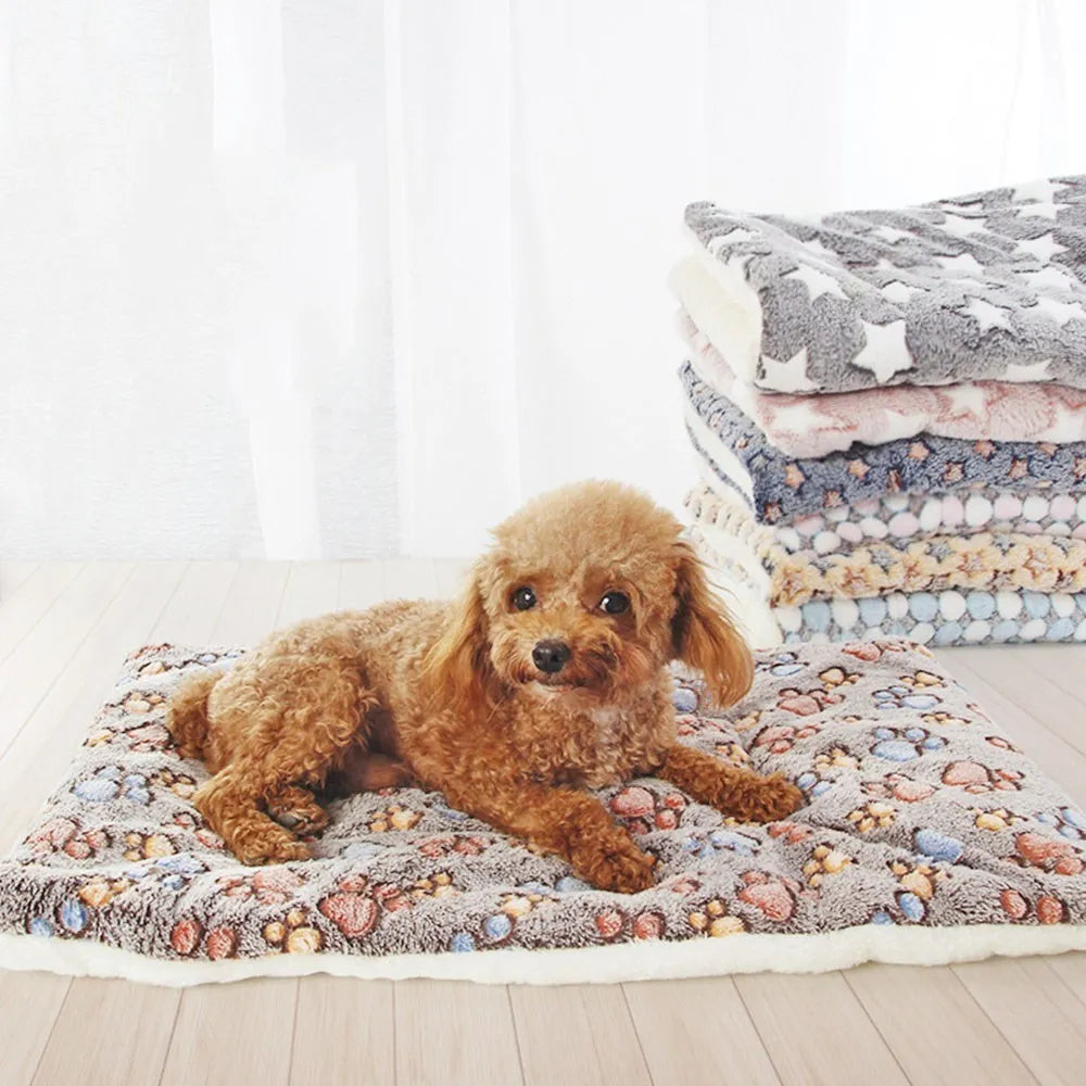 Thickened Sleeping Mat, Flannel Pet Mat, Dog Bed Cat Bed, Dog Blanket Mat, Puppy Kitten Pet Bed, For Small to Large Dogs, Pet Supplies