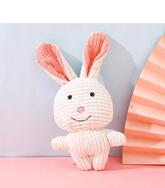 New Pet Toys, Dog Teeth Bite-Resistant Toys, Cute Animal Shapes - Lion, Rabbit, Elephant, Piglet -Squeaky Dog Toy, Interactive Plush Dog Toy