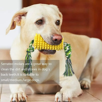 For Aggressive Chewers, Durable Squeaky Interactive Dog Toys, Puppy Chew Corn Stick