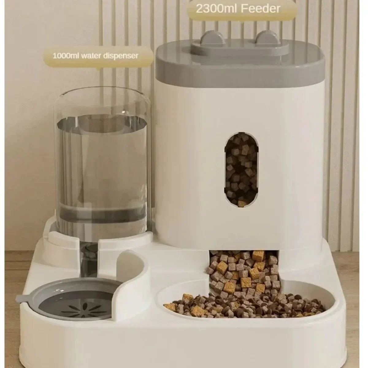Automatic Feeder, Dog Cat Food Bowl With Water Fountain, Large Capacity Pet Food Storage Dispenser Container, Puppy Kitty Pet Accessories