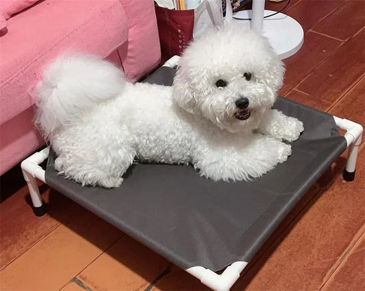 Pet Camping Bed, Elevated Bed for Dogs, Folding Puppy Camping Bed, Portable Washable Puppy Bed, Dog or Cat Hammock