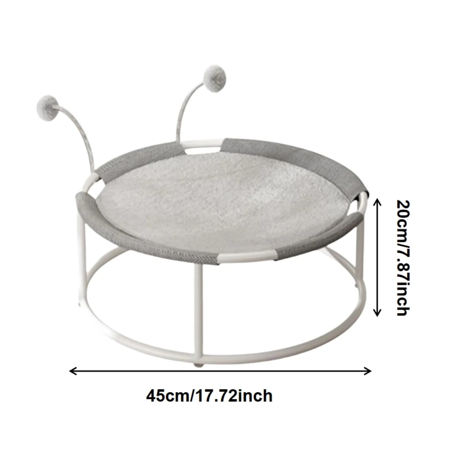 Raised Cat Hammock Bed, Removable and Washable Soft Mattress, Comfortable and Breathable Raised Cat Bed, Removable Indoor/Outdoor Pet Trampoline, Strong Structure and Stable, Suitable for Cats and Dogs