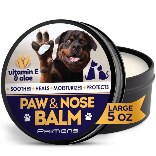 Natural Dog Paw Balm, Dog Paw Protection for Hot Pavement, Dog Paw Wax for Dry Paws and Nose, Canine Paw Moisturizer for Cracked Paws