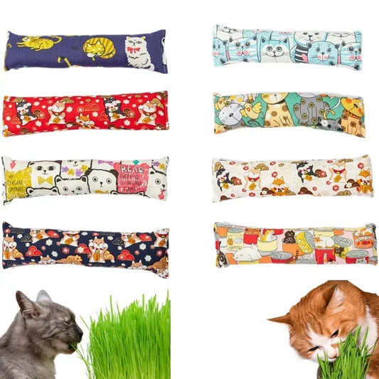 Catnip Kicker Pillow Toys, Interactive Cat Kicker Chew Toy, Bite Resistant Catnip Toy for Kitten, Catnip Filled Cartoon Mice