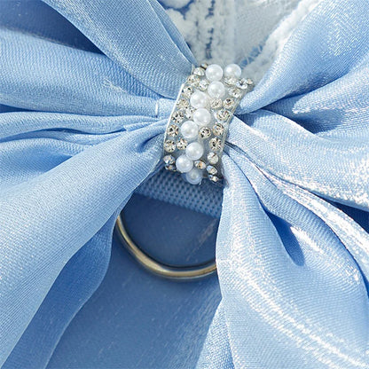 Adorable Small Dog Tutu Dress with Bowknot Lace, Princess Puppy Clothes, Outfit Apparel Female, Cute Cat or Dog Skirt, Patchwork Pet Dress