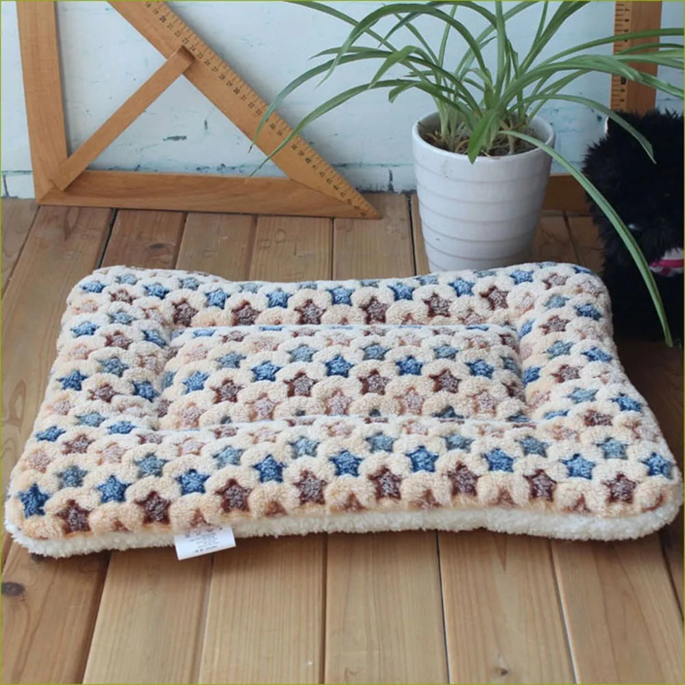 Thickened Sleeping Mat, Flannel Pet Mat, Dog Bed Cat Bed, Dog Blanket Mat, Puppy Kitten Pet Bed, For Small to Large Dogs, Pet Supplies
