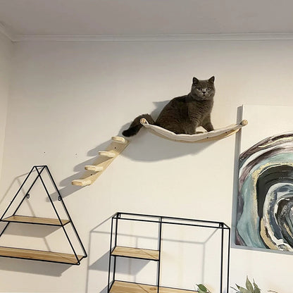 Cat Wall Furniture, Climbing Shelf, Wall Mounted Steps Stairway, With Sisal Rope Scratching, Grinding Claws for Most Kittens & Cats