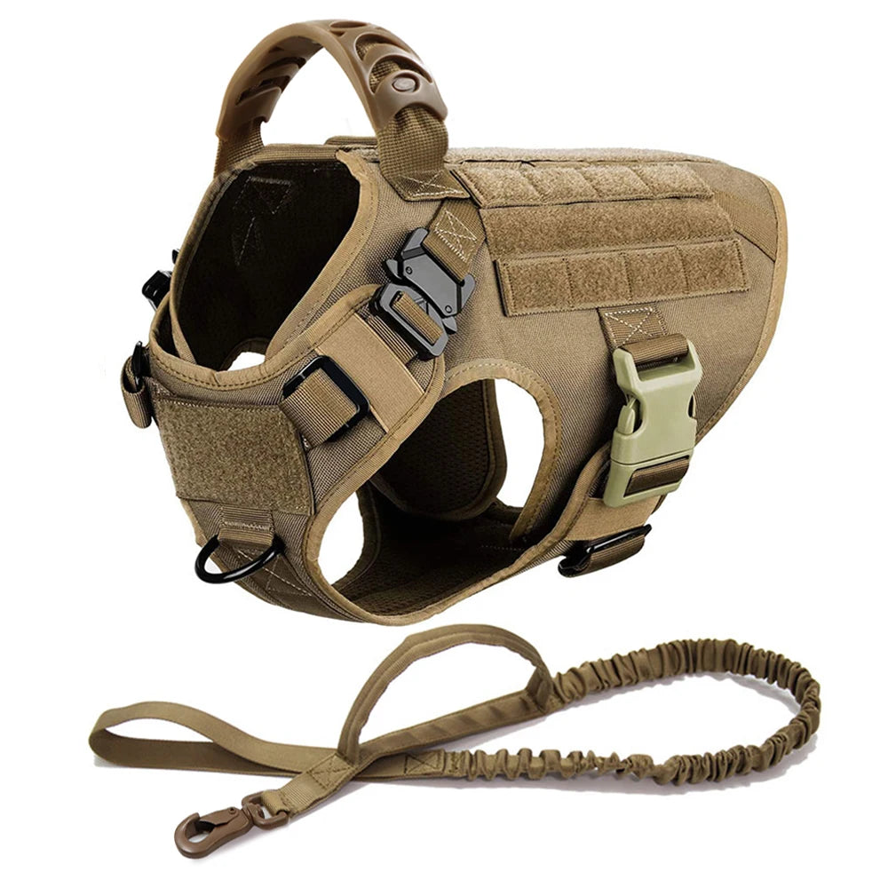 Large Dog Harness And Leash Set, Pet German Shepherd Malinois, Training Walking Vest, Dog Harness And Collar For Medium Large Dogs