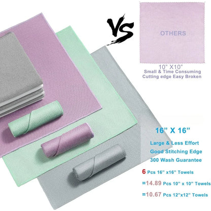 Magic Fish Scale, Streak Free, Microfiber Cleaning Cloths, Lint Free for Glass, Window, Car, Mirror