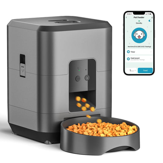 Cat Feeder, Automatic App Control, Timed Food Dispenser, Great Cat Lover Gift