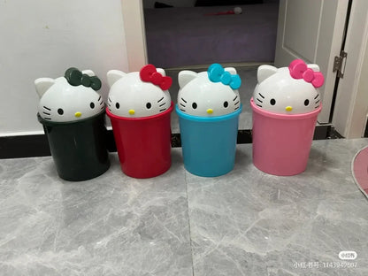 New Hello Kitty Dustbin, Trash Can, Rubbish Bin, Garbage/Trash Paper Basket, Living Room Bedroom