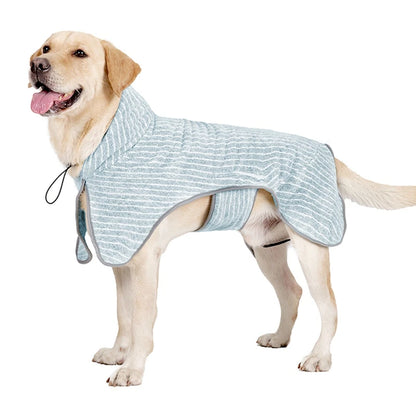 Pet Bathrobe Dog or Cat, Fast Water Absorbent Towel, for Large Medium Small Dogs, Soft Adjustable  Drying Coat