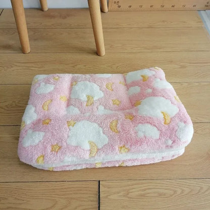 Thickened Sleeping Mat, Flannel Pet Mat, Dog Bed Cat Bed, Dog Blanket Mat, Puppy Kitten Pet Bed, For Small to Large Dogs, Pet Supplies