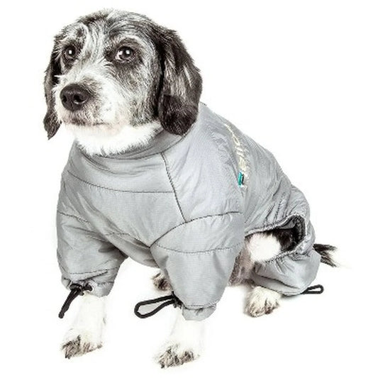 Full Body Waterproof Windproof Dog /Cat Jacket, Adjustable Reflective Pet Coat, Fleece Lined Cold-Weather Protection, Hiking Outdoor