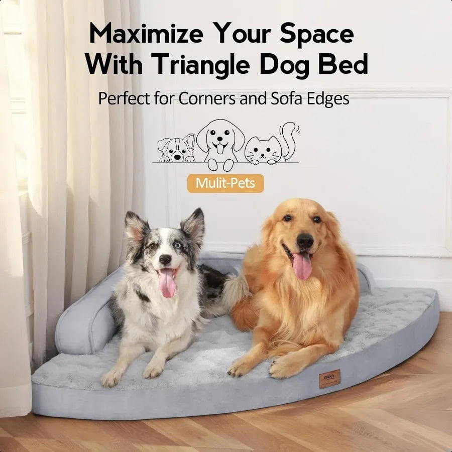 XL Orthopedic Dog Bed, EggCrate Memory Foam, Dog Beds with Removable Washable Cover, Waterproof Pet Beds, NonSlip Bottom