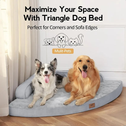 XL Orthopedic Dog Bed, EggCrate Memory Foam, Dog Beds with Removable Washable Cover, Waterproof Pet Beds, NonSlip Bottom