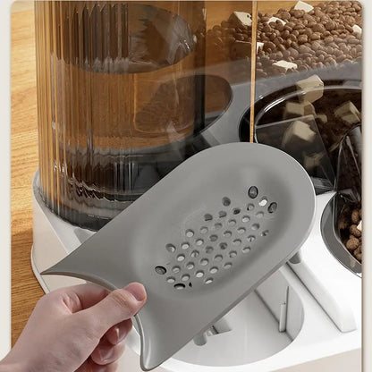 2 In 1 Automatic Cat/Dog Feeder, Automatic 2-in-1 Dry Food & Water/Storage Dispenser, Cat & Dog Supplies, Feeding/Watering