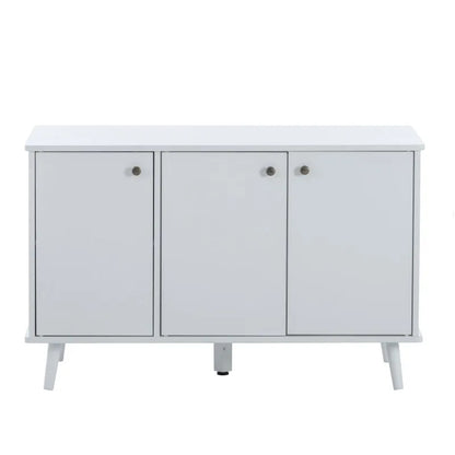 Litter Box Enclosure, Cat Litter Box, Furniture with Hidden Plug, 3 Doors, Indoor Cat Washroom, Storage Bench , White