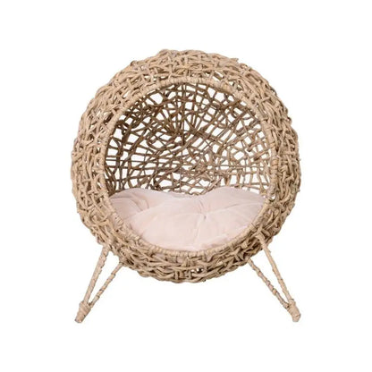 Cat Bed - Beige, Cozy Cat House, Soft & Comfortable Design, Ideal for Kittens and Cats