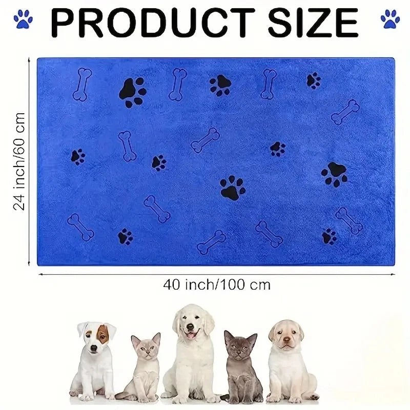 Soft Microfiber Dog Towels 2pcs, Quick Dry Absorbent, Pet Bath & Grooming Towels, Pet Drying Towels Dogs