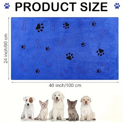 Soft Microfiber Dog Towels 2pcs, Quick Dry Absorbent, Pet Bath & Grooming Towels, Pet Drying Towels Dogs