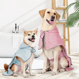 Pet Bathrobe Dog or Cat, Fast Water Absorbent Towel, for Large Medium Small Dogs, Soft Adjustable  Drying Coat