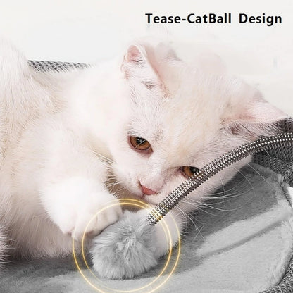 Raised Cat Hammock Bed, Removable and Washable Soft Mattress, Comfortable and Breathable Raised Cat Bed, Removable Indoor/Outdoor Pet Trampoline, Strong Structure and Stable, Suitable for Cats and Dogs