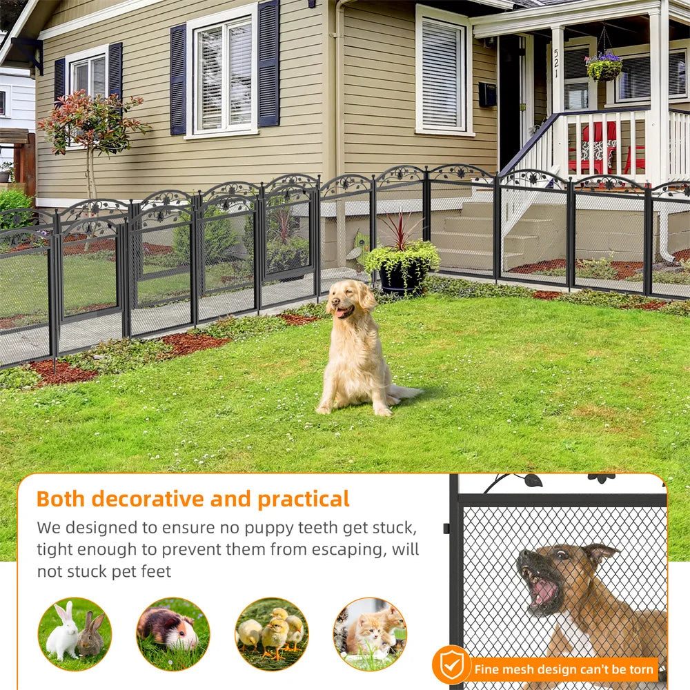 Heavy Duty Large Dog Playpen, Pet Exercise Run Enclosure Fence, Pet Whelping Pen Box with Waterproof Fertility Mat, Indoor Outdoor