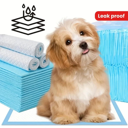 100/50/40PCS Dog Pee Pads, Leak-Proof Quick-Dry Design, for Potty Training, Absorbent Puppy Diapers, Disposable Dogs Supplies