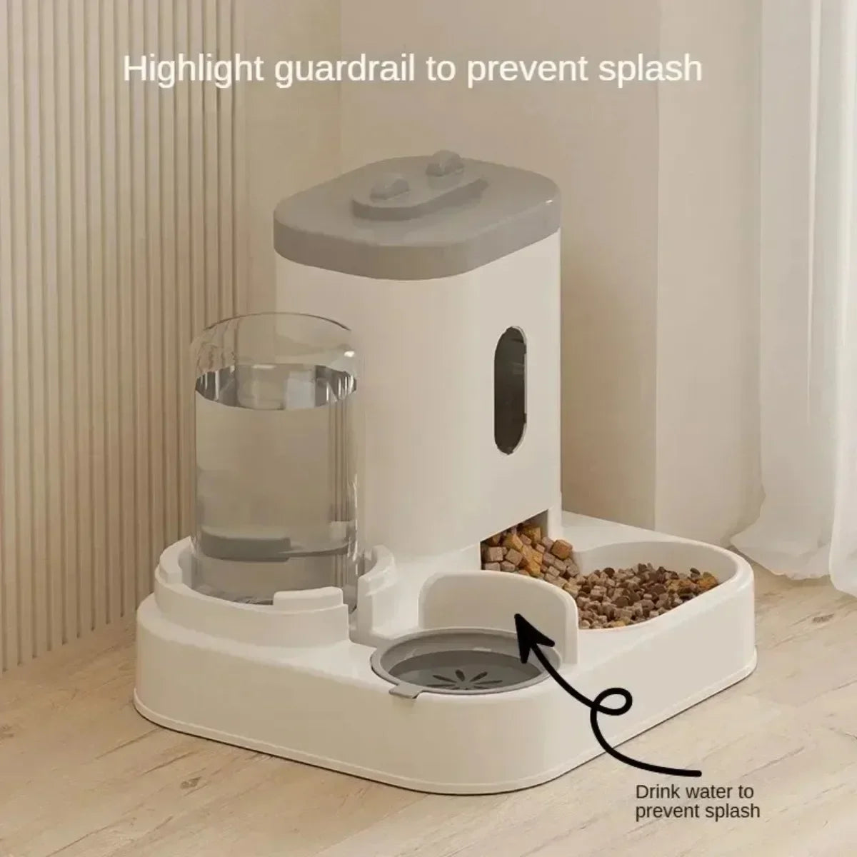 Automatic Feeder, Dog Cat Food Bowl With Water Fountain, Large Capacity Pet Food Storage Dispenser Container, Puppy Kitty Pet Accessories